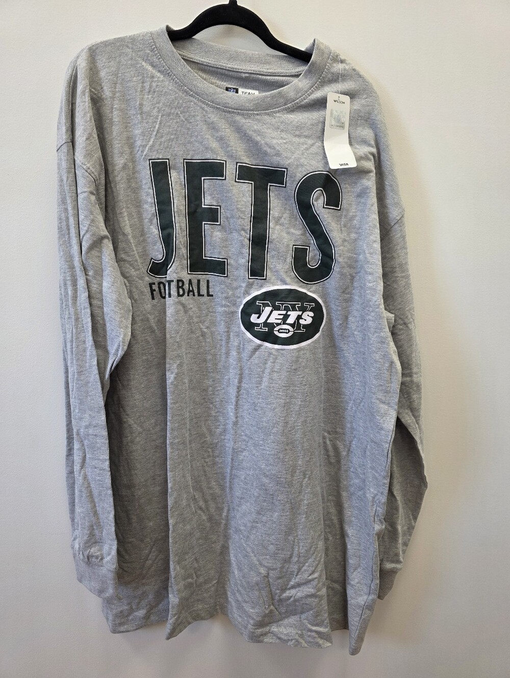 NWT New York Jets NFL Team Apparel long sleeve Mens 2XL BIG & TALL